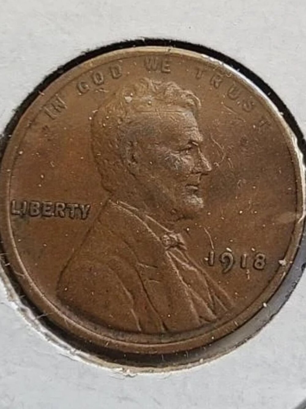 1918 Wheat Penny... Very Nice Details... In Protective Holder